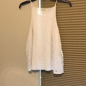 White lace halter top